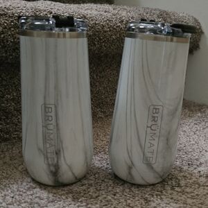 BrüMate White Marble Insulated Tumblers